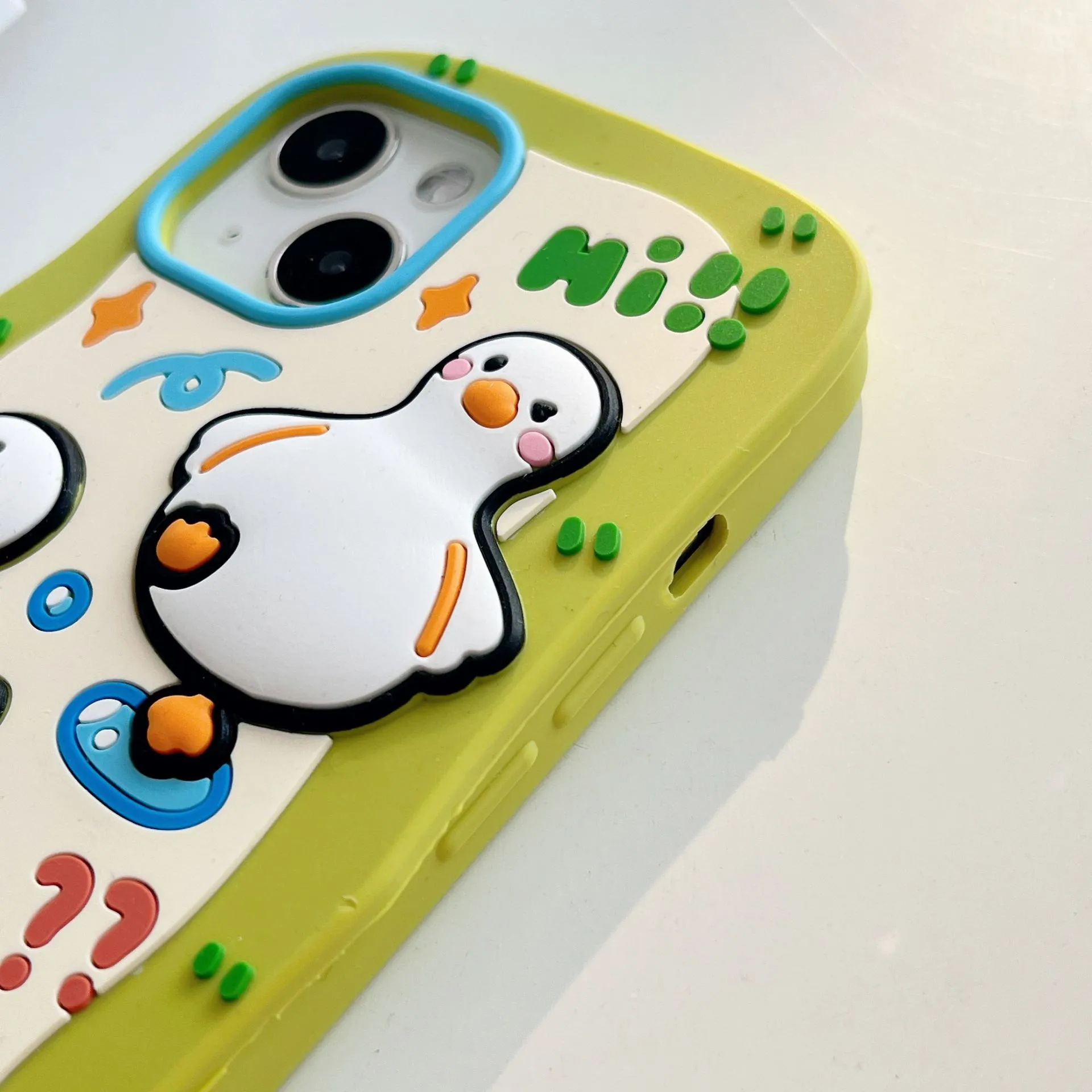 Free DHL wholesale INS Cartoon 3D stereoscopic Duck Phone silicone Case For iphone 14 13 12 11 Pro Max Kid Shockproof silicagel Soft Cover