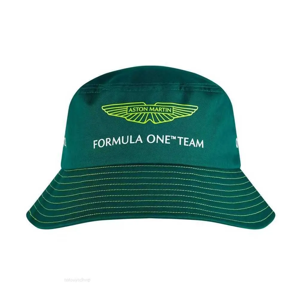 Ball Caps Wide Brim Hats 2023 Aston Martin F1 Team Bucket Hat Men Women Boys Girls Bucket Sun Visor Casual Hat Green
