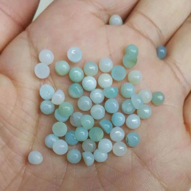 Crystal Wholesale fashion natural Amazons stone beads charms 4mm round CAB CABOCHON 50pcs for jewelry Accessories free shipping