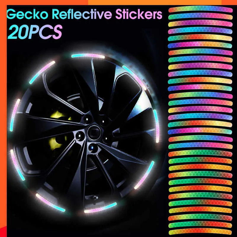 Whee Sticker Reflective Wheel Stickers - Enhanced Night Visibility, Colorful Car ...