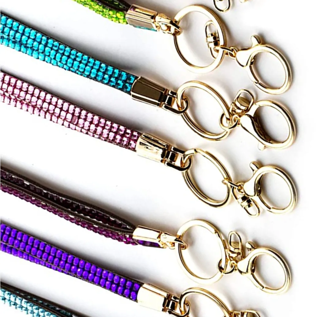 High quality independent packaging NEW Cell Phone Straps Crystal Rhinestones Straps keychains for women lanyard