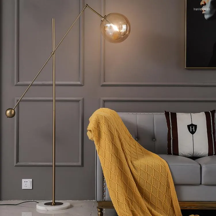 Lampy podłogowe Nowoczesne minimalistyczne szklane szklane lampa LED salon Decor Domowa sofa Sofa sypialnia nocna oświetlenie oświetleniowe