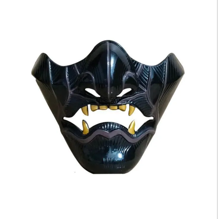 Masque Demi-visage Kabuki Samouraï – Style Japonais Hannya Oni – Airsoft / Halloween