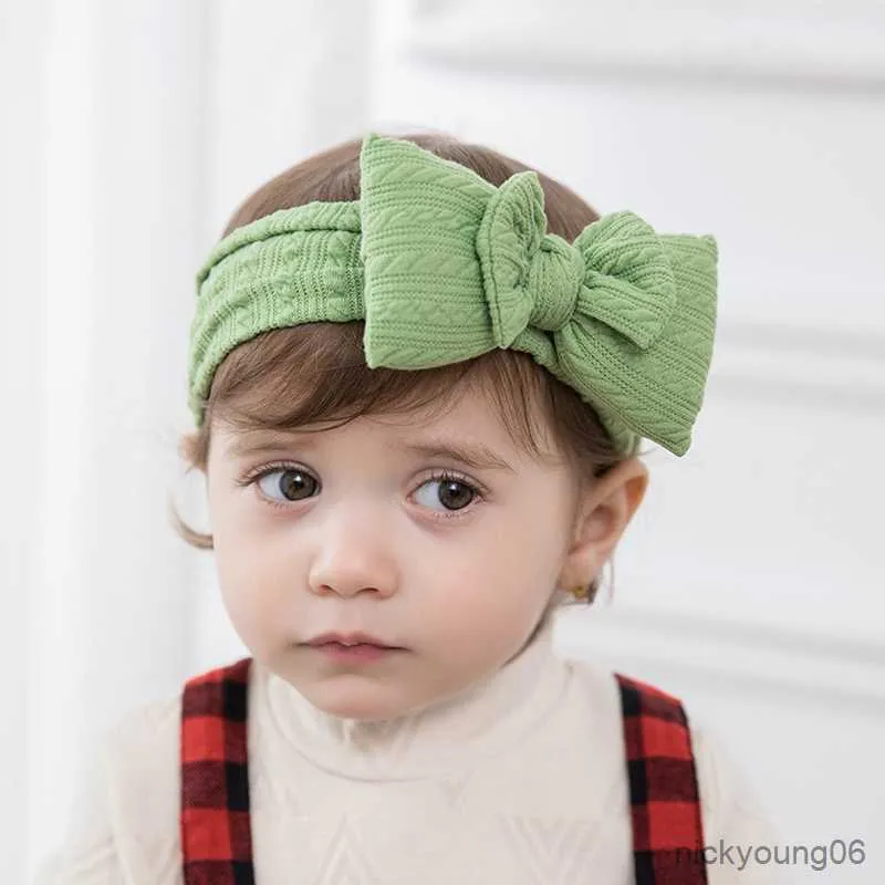 Akcesoria do włosów 5/15PCS Big Bows Baby Headband Cotton for Child Head Bands Girl Winter Turban Nowonarodzony niemowlę słodki głowa R230608