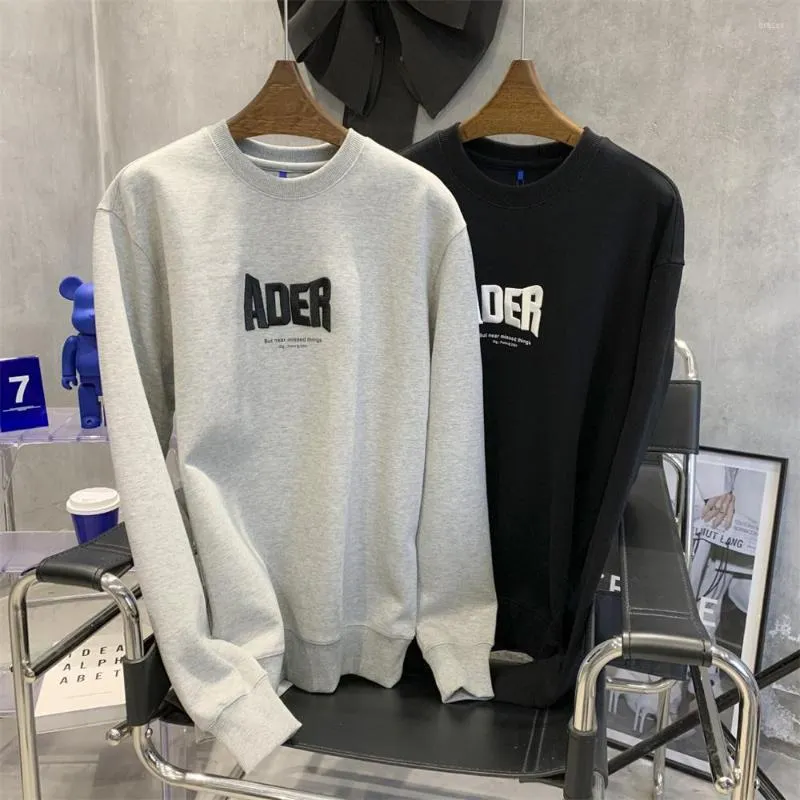 Męskie bluzy bluzy Korea Ader Błąd Crewneck Health Cloth Table Treavy Treedimensional Hafdery Letter Pullover Sweter dla mężczyzn i kobiet