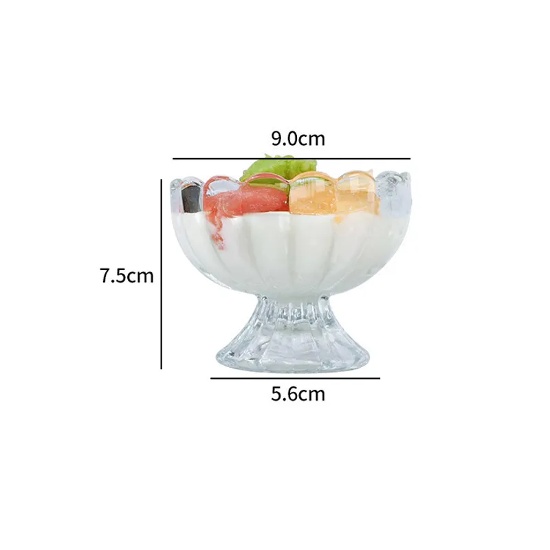 Creative Mignon Tasse Bière Verres À Vin Cocktail Verre Dessert Tasse Simple Gobelet Crème Glacée Bol Plat Froid Tasse 7.5x9cm