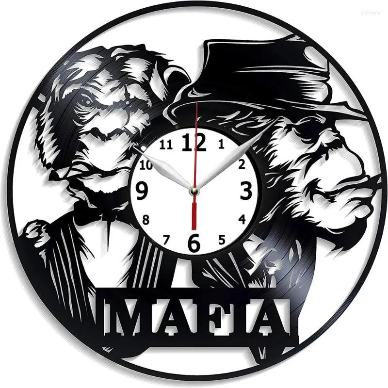 Wandklokken Mafia Record Clock Art Modern Gift Vintage