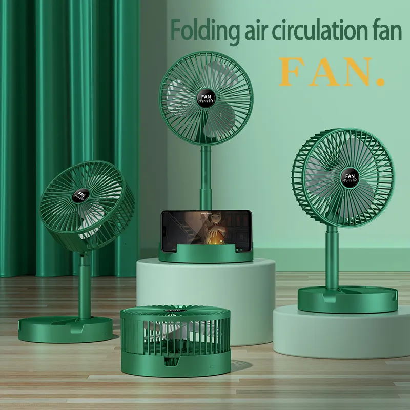 Other Home Garden Foldable Fan Portable Silencioso Floor Fan Ventilador Portatil USB Rechargeable Third Gear Summer Table Desk Outdoor Camping Fan 230607