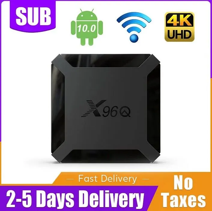 Boitier iptv Android TV Box X96Q Smart TV Box WiFi 1+8 Go avec