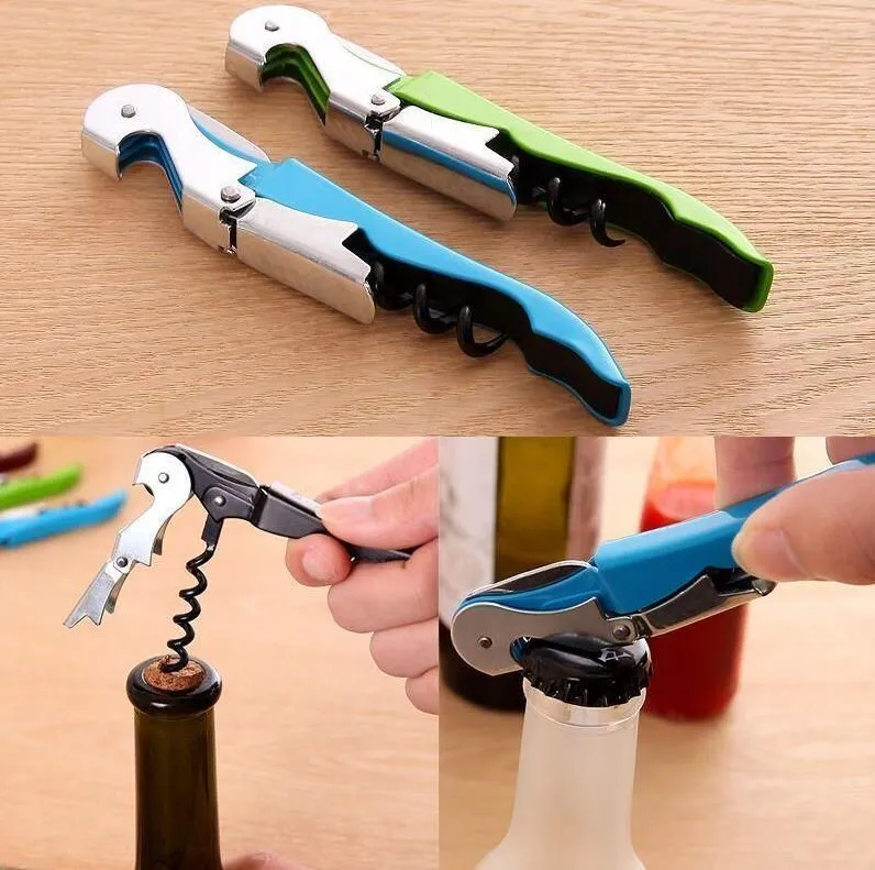 DHL Corkscrew wine Bottle Openers multi Colors Double Reach Wine beer bottle Opener home kitchen Tools FY3785