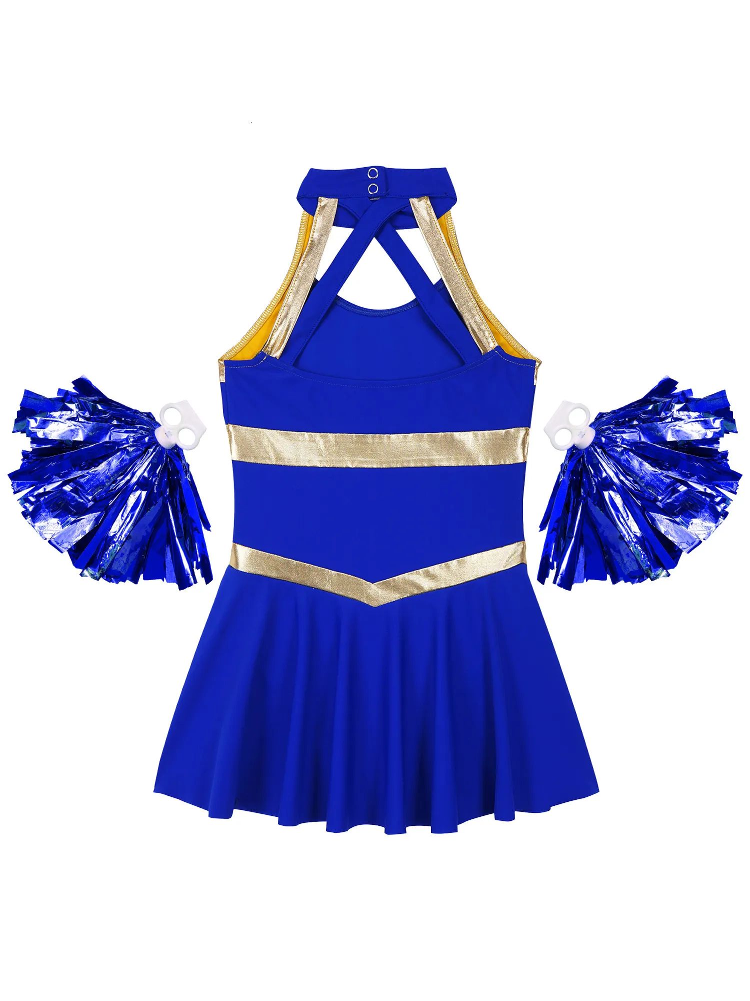 DHgate.com:Cheerleading Girls Sleeveless Backless Dress with Tassel ...