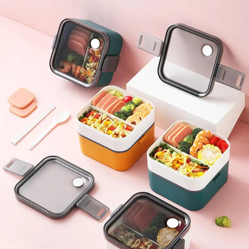 Учетный наборы наборов салатов, контейнер для заподготовки для заправки, банка ингредиентов портативная сумка для коробки Bento Bento