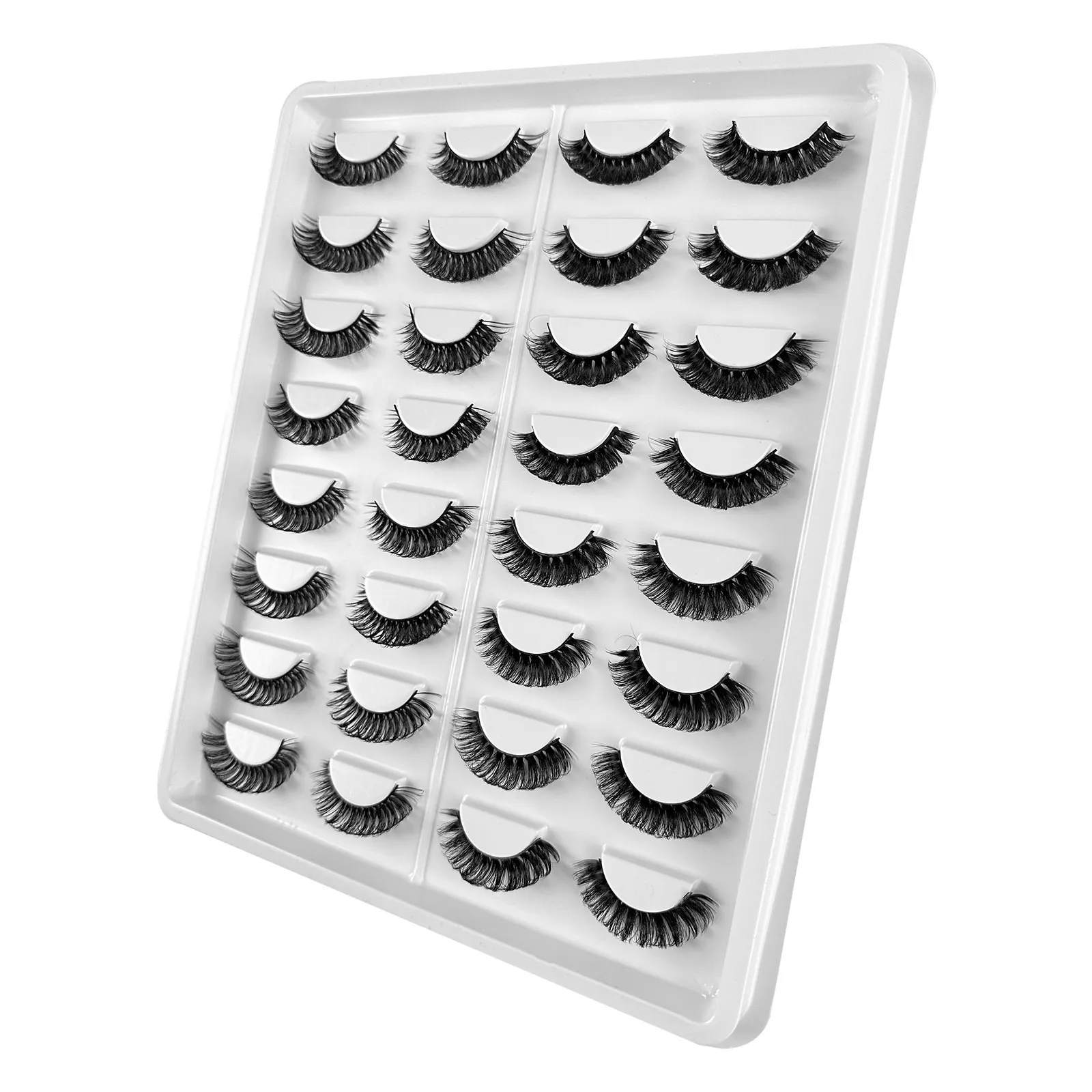 Multilayer Thick False Eyelashes Extensions Naturally Soft & Deliate Handmade Reusable Curled Fake Lashes Mink Full Strip Lash