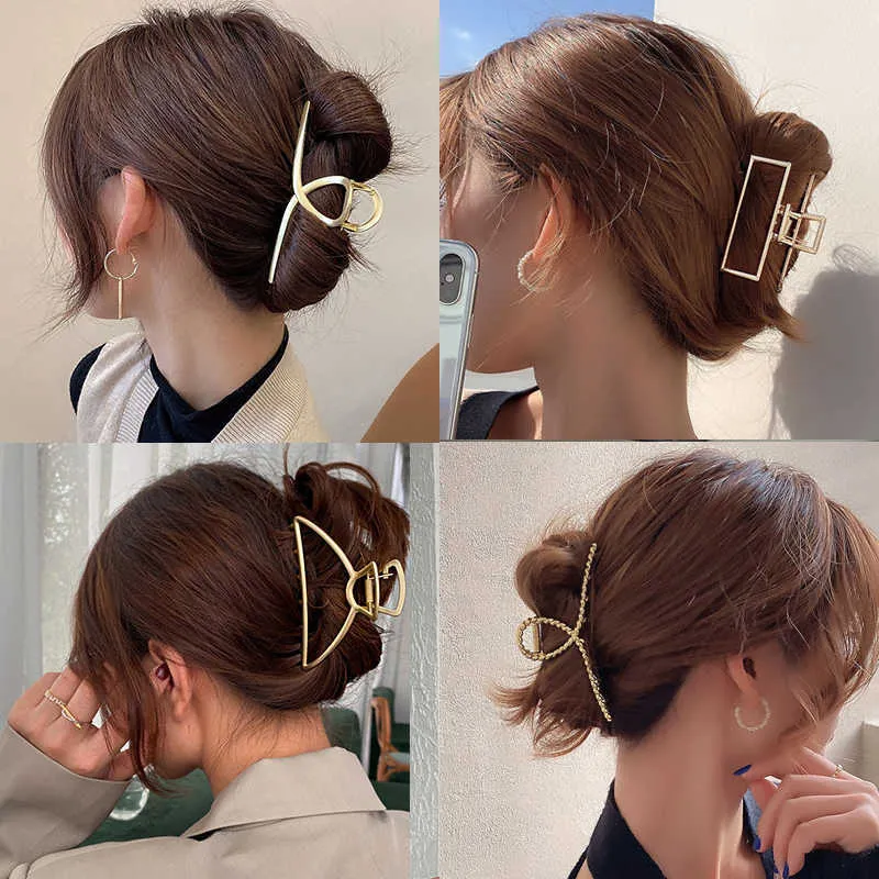 Dangle Kroonluchter Vrouwen Geometrische Haar Klauw Meisjes Klemmen Mode Metalen Haar Krab Kruis Haar Clips Hoofdband Haarspeld Mode Haaraccessoires Z0608