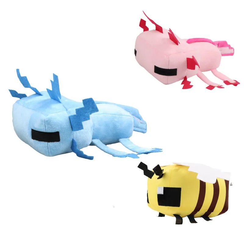 Plush Dolls 30cm Blue Axolotl Toys Kawaii Axolotl محشو بالحيوان دمى Soft Game Peluche هدية للأطفال هدية عيد الميلاد 230608