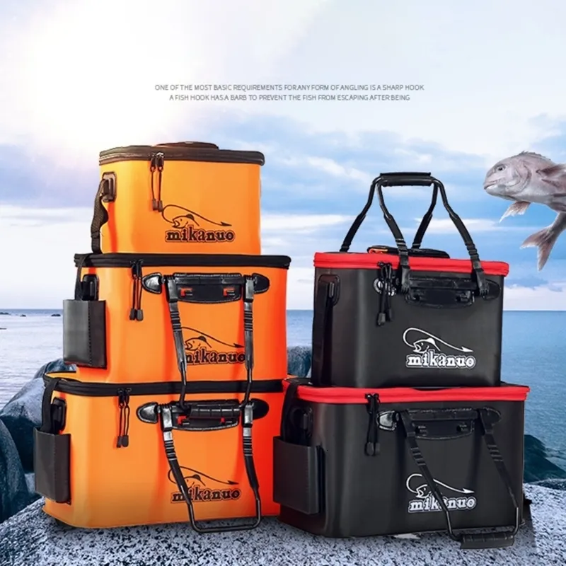 Fisketillbehör Collapsible Bucket Live Fish and Baits Containers Folding Water Container för utomhuscamping 24BD 230608