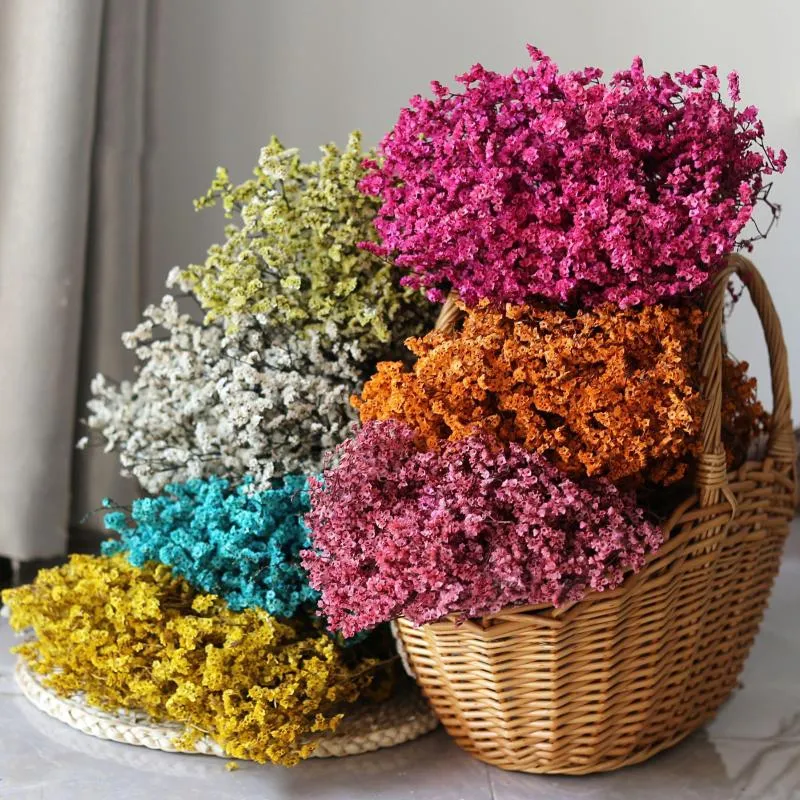 Fleurs décoratives cristal herbe coloré préservé décoration de la maison Arrangement de mariage bougies parfumées époxy fait à la main matériel de bricolage