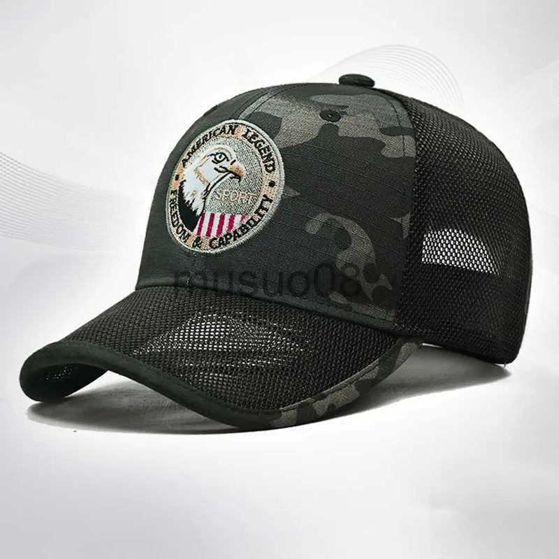 2023 XL Mesh American Baseball Caps For Men Big Head Camo Sun Hat For Outdoor Sports, Snapback