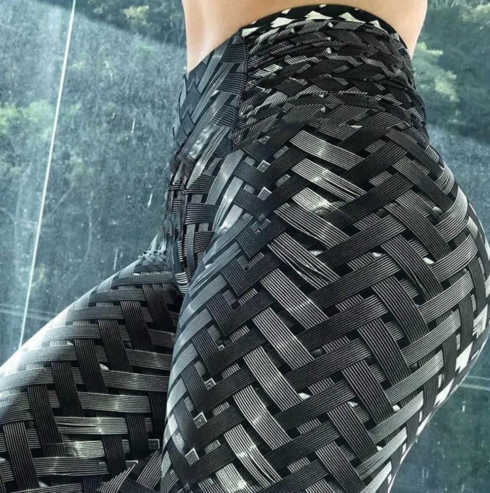 High Waist 3D Printed Spandex High Waisted Workout Leggings For