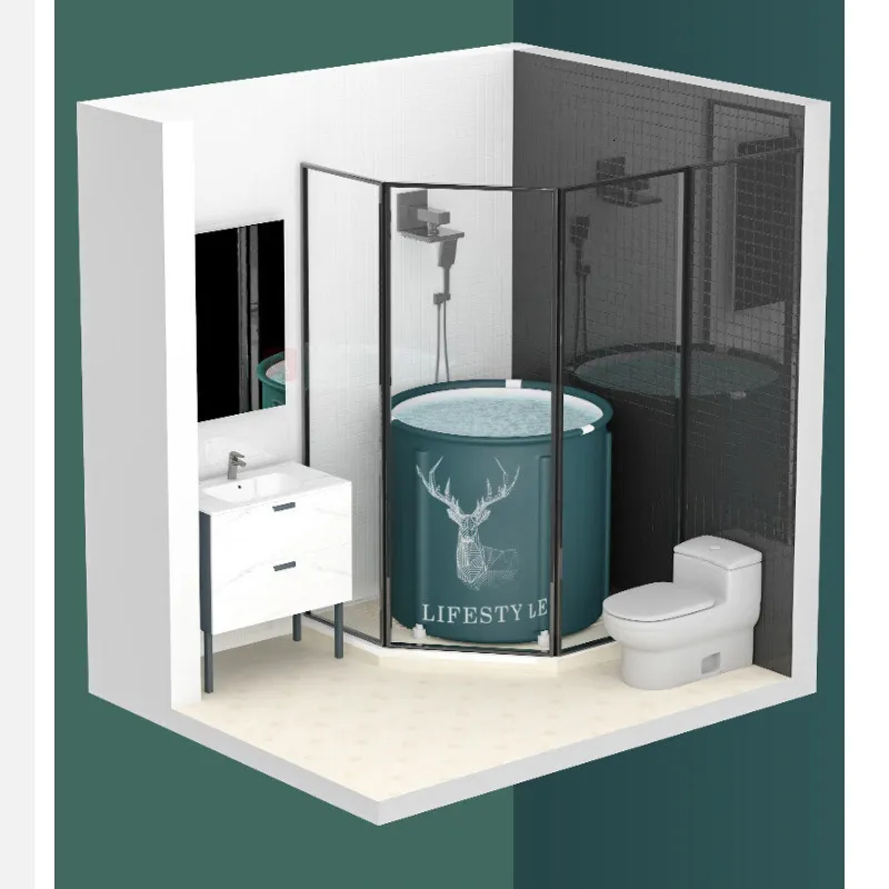 Vasca Da Bagno Pieghevole 120x60 Cm - Portatile Per Casa E Outdoor! - Foto 9