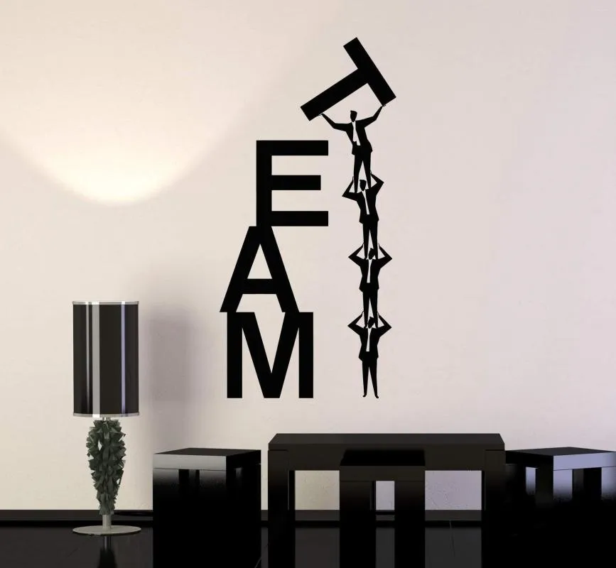 Muurstickers Office Teamwork Team Woord Gebied Decoratie Home Fashion Decals Bg22