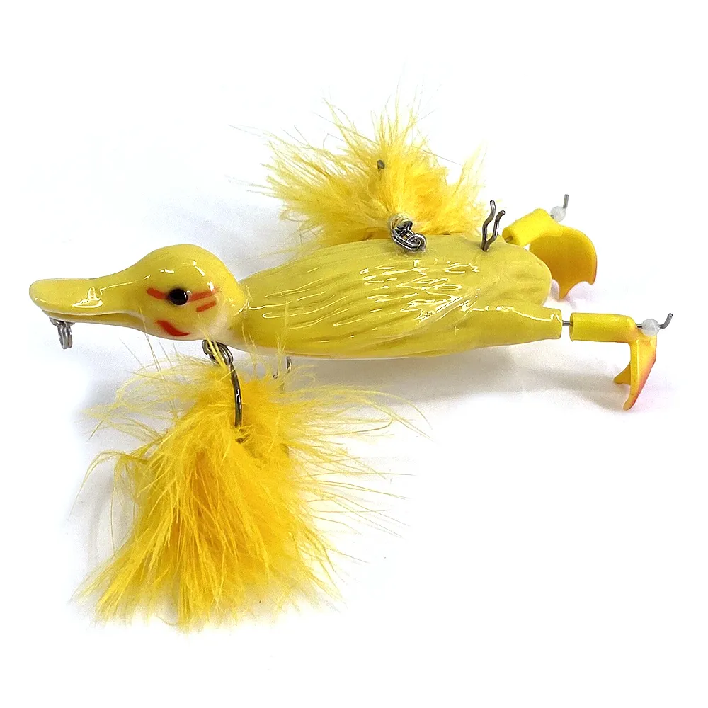 Baits Lures 125mm 30g Duck Fishing Lure Top Water Whopper Poppers Wobblers  ABS Plastic Artificial Bait With Plopping And Splashing Feet 230607 From  10,9 €