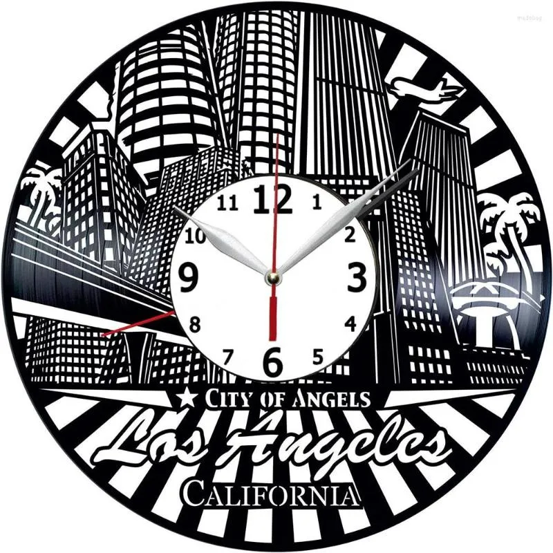 Relógios de parede Relógio de Los Angeles - Decoração de casa para ele, aniversário de Natal, tema para seu escritório ou escritório