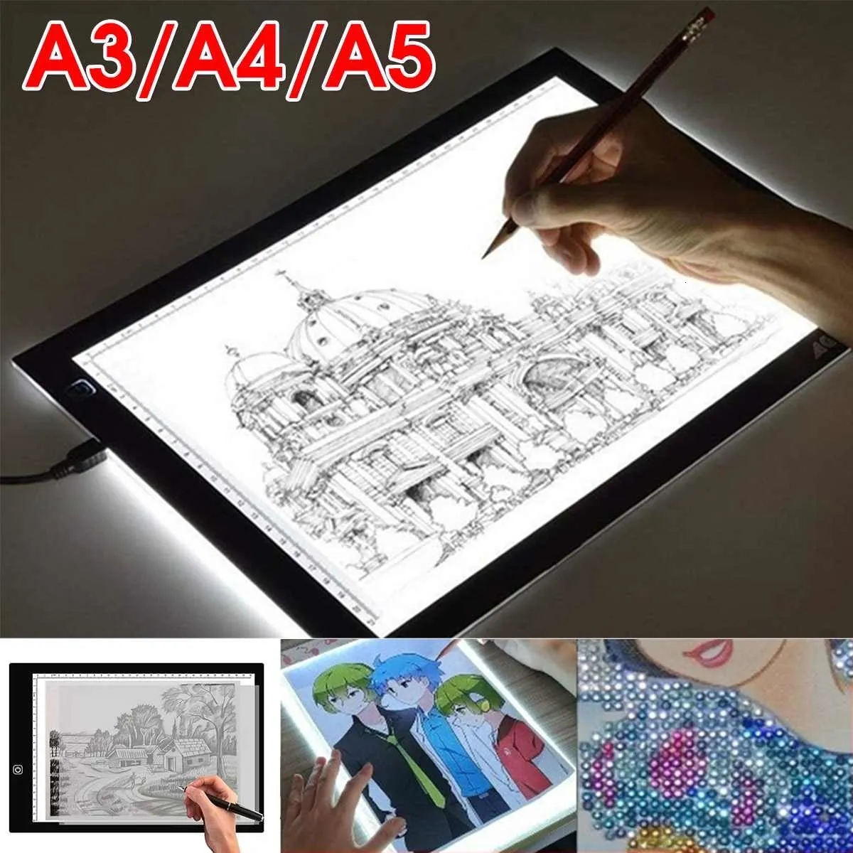 A4/A5 LED Tracing Light Box Drawing Tattoo Board Pad Table Stencil Art  Design US