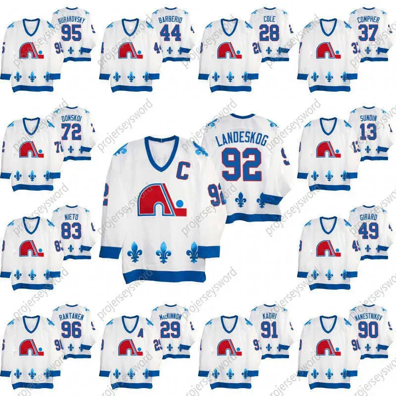 QuebecnorthernersVintage Heritage Jersey Marc Tardif Mats Sundin Michel Goulet Mikko Rantanen Nathan Mackinnon Nazem Kadri Camisas de hóquei