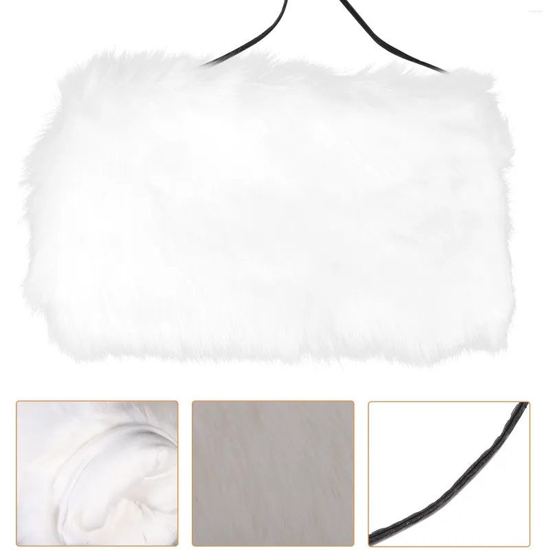 Rodilleras Piel de imitación Calentador de manos Felpa Almohada Invierno Faux Muffs Mujer Mujer Miss