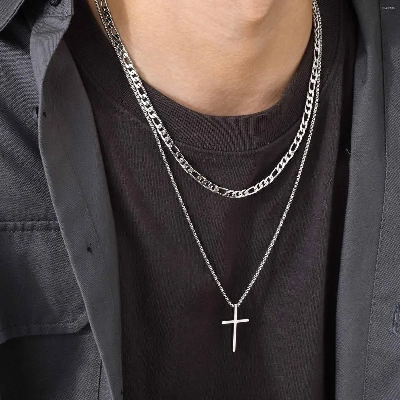 Vintage Men 316L Stainless Steel Wizard Wolf Pendant Necklace Wizard...