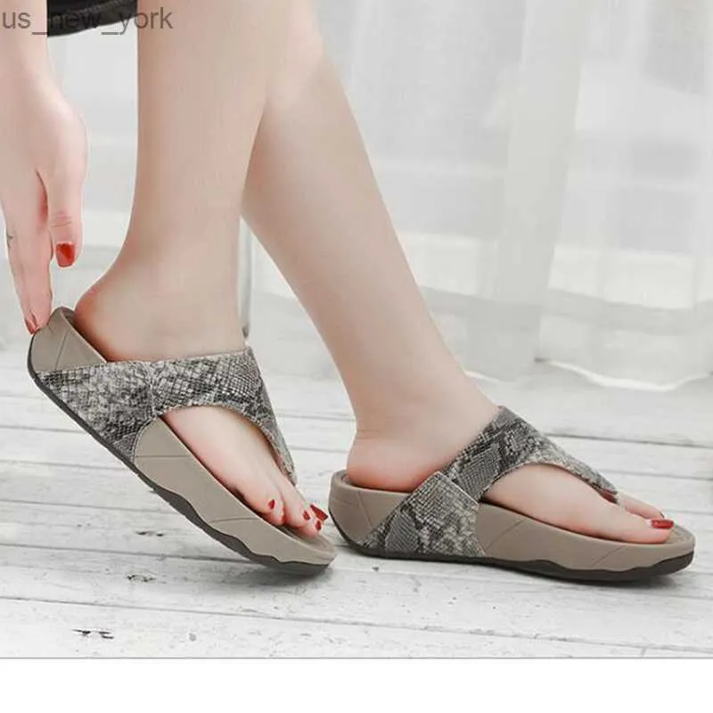 Frauen Sandalen Mode Leopard Strand Sandalen Keil Plattform Tangas Hausschuhe Flip-Flops Sommer Schuhe Für Frauen s101 L230518