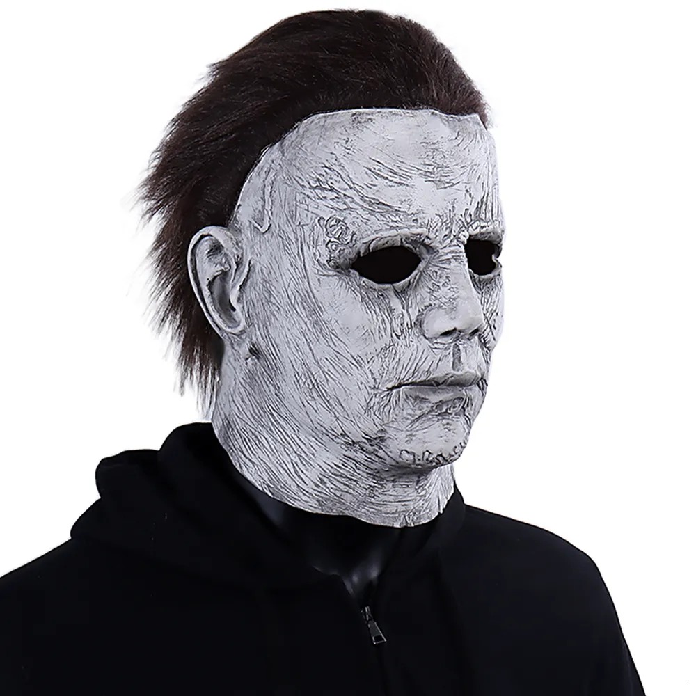 Party Masks Halloween Michael Myers Killer Mask Cosplay Horror Bloody Latex Hjälm Carnival Masquerade Costume Props 230607