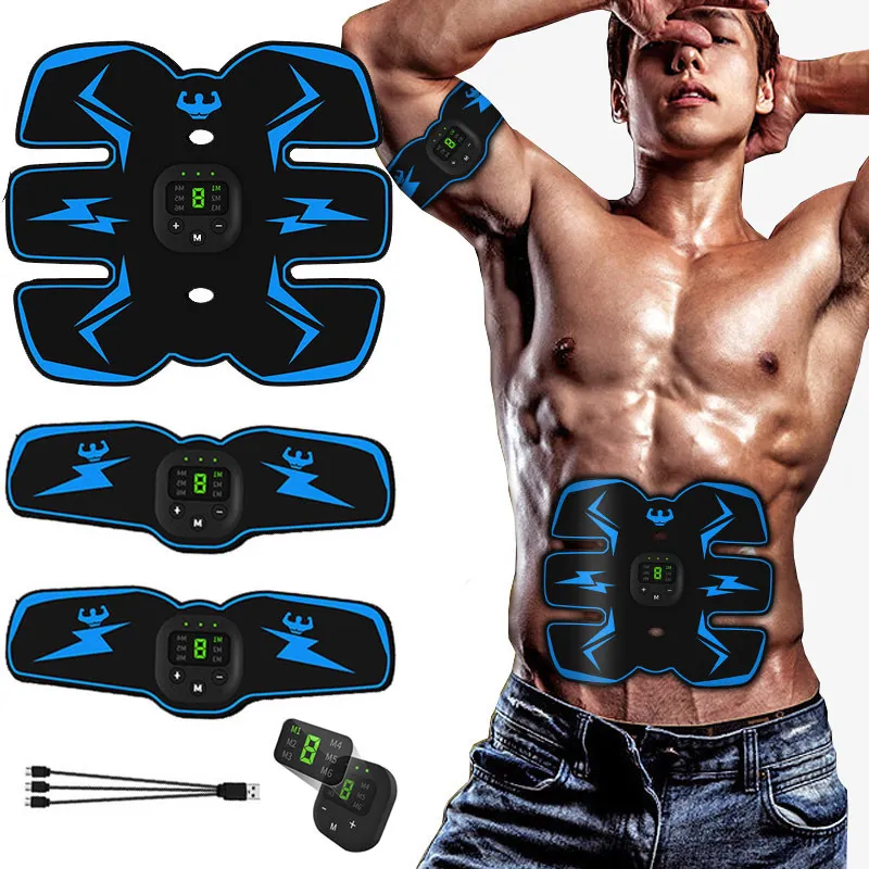 Core Abdominal Trainers EMS Abdominal Muscle Stimulator ABS Trainer Wireless Body Leg Arm Belly Praining Electric Simulators Fitness Equipment Hem Gym 230607