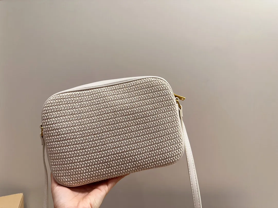 Design sense Lafite braid fringe camera bag High appearance level everything Boho slouchy zipper open and close crossbody bag for women
