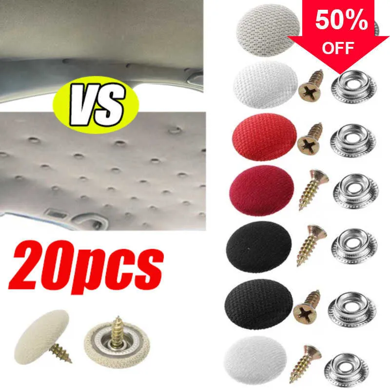 New Car Interior Soffitto Fibbie Clip di fissaggio Tetto Panno Tappi a vite Rivetto Fixer Cap Fermo Fissaggio automatico Fibbia Pulsante di riparazione Parti