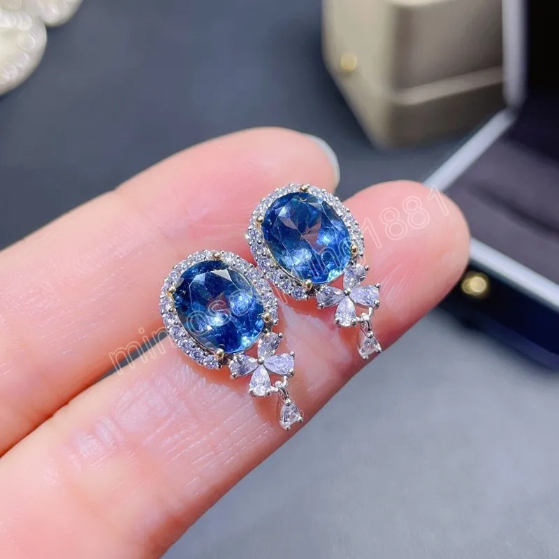 Style coréen géométrie boucles d'oreilles incrustation Bule ovale AAA zircon cubique exquis fleur femmes mariage fiançailles Banquer bijoux