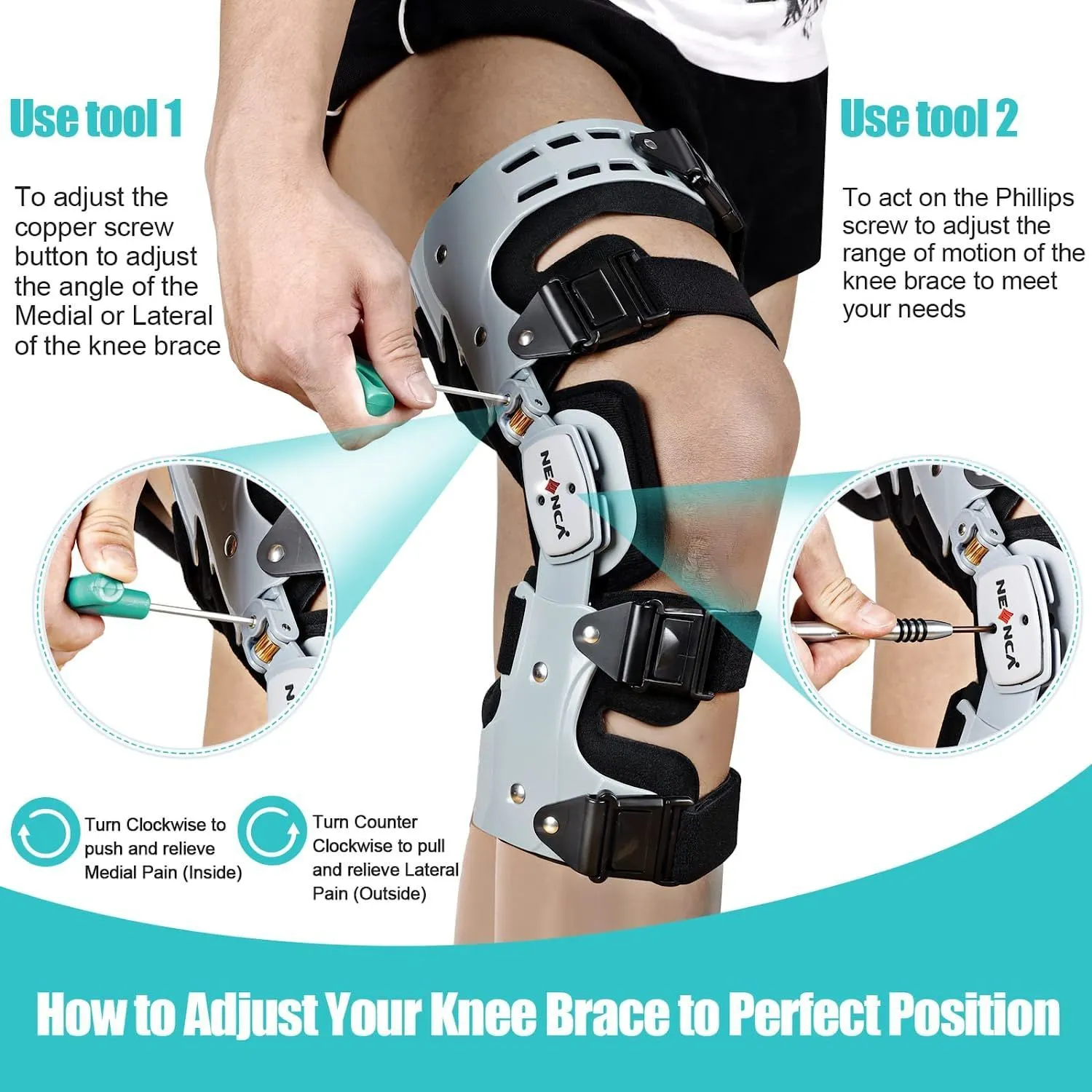 Skate Protective Gear NEENCA Unloader ROM Knee Brace Hinged Stabilizer  Adjustable Recovery Support For ACL MCL PCL Injury Meniscus Tear Arthritis  230608 From Bian06, $32.5