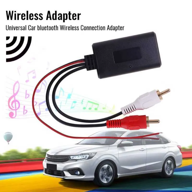 Car 12V Aux Bluetooth 5.0 Adapter Module Music Receiver Car Kit with 2 RCA  Input
