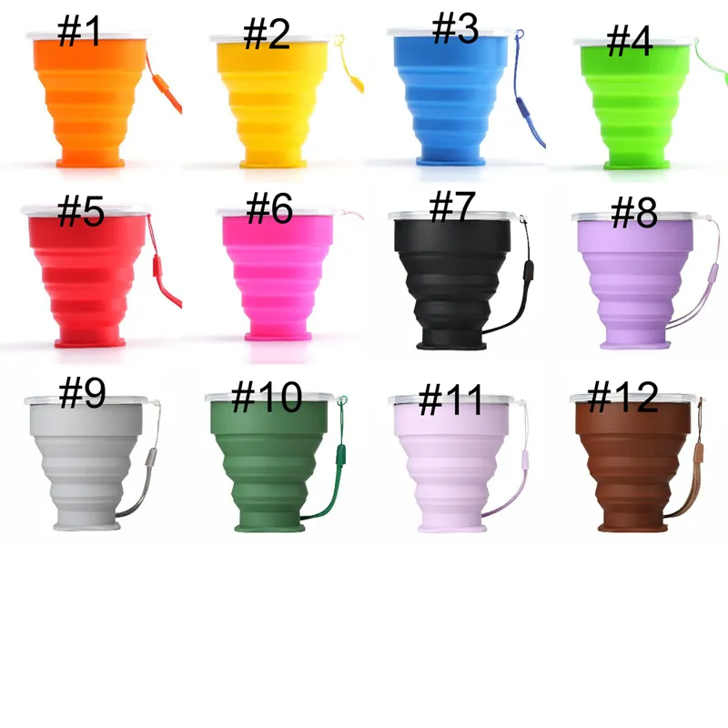 Tazze pieghevoli portali in silicone per campeggio e Italia