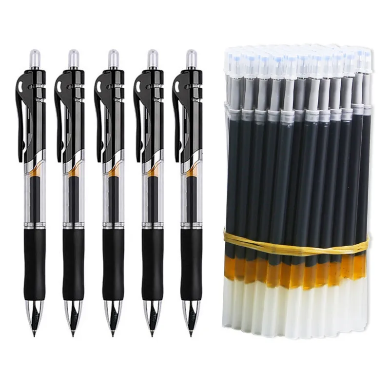 Ballpoint Pistopry Szybowane żelowe długopis duża pojemność Ballpen 05 mm BlackredBlue Ink Office Akcesoria School Supplies Pactionery 230608