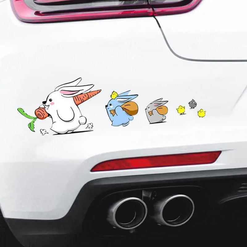 Neue Nette Bunny Auto Aufkleber Lustige Tier Aufkleber Auto Motorrad Körper  Kratzer Aufkleber Glas Stoßstange Dekoration Wasserdichte Aufkleber Von  1,23 €