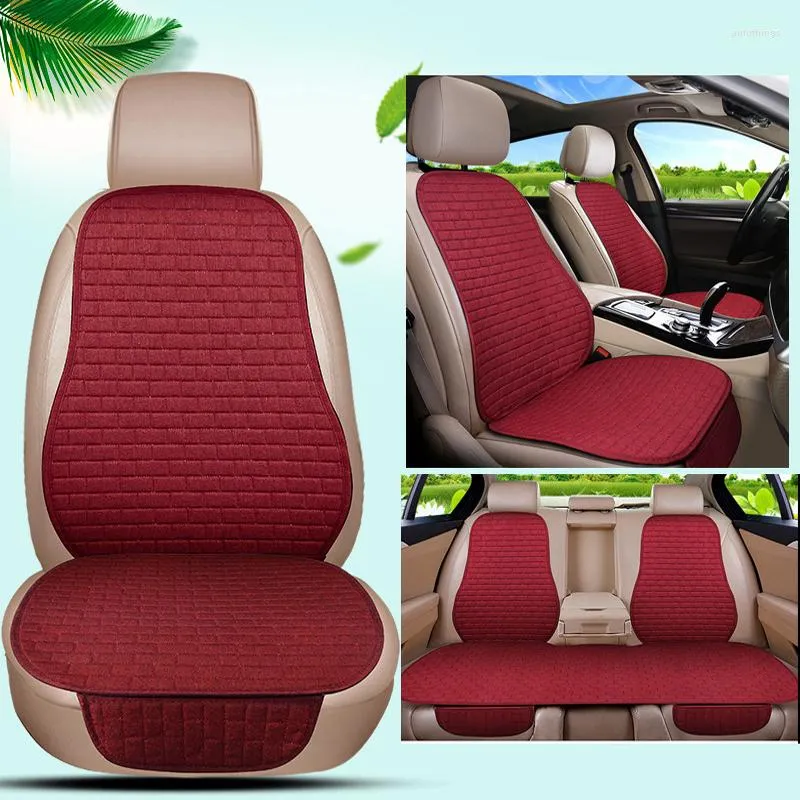 Housses de siège de voiture 7 couleurs série de lin housse de coussin pour 5 places protecteur Auto intérieur accessoires tapis style universel