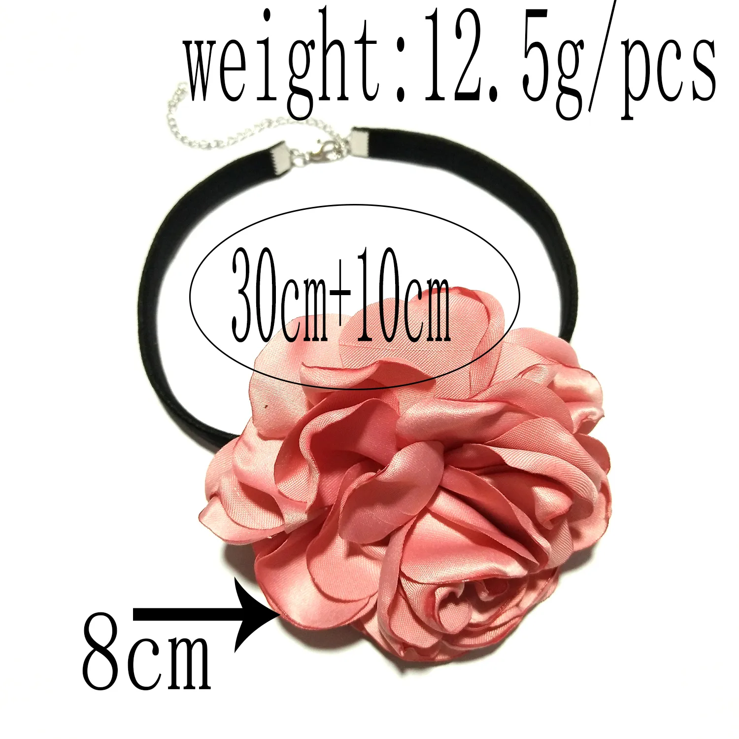 Gothic Rose Choker Necklace - Elegant Big Flower Clavicle