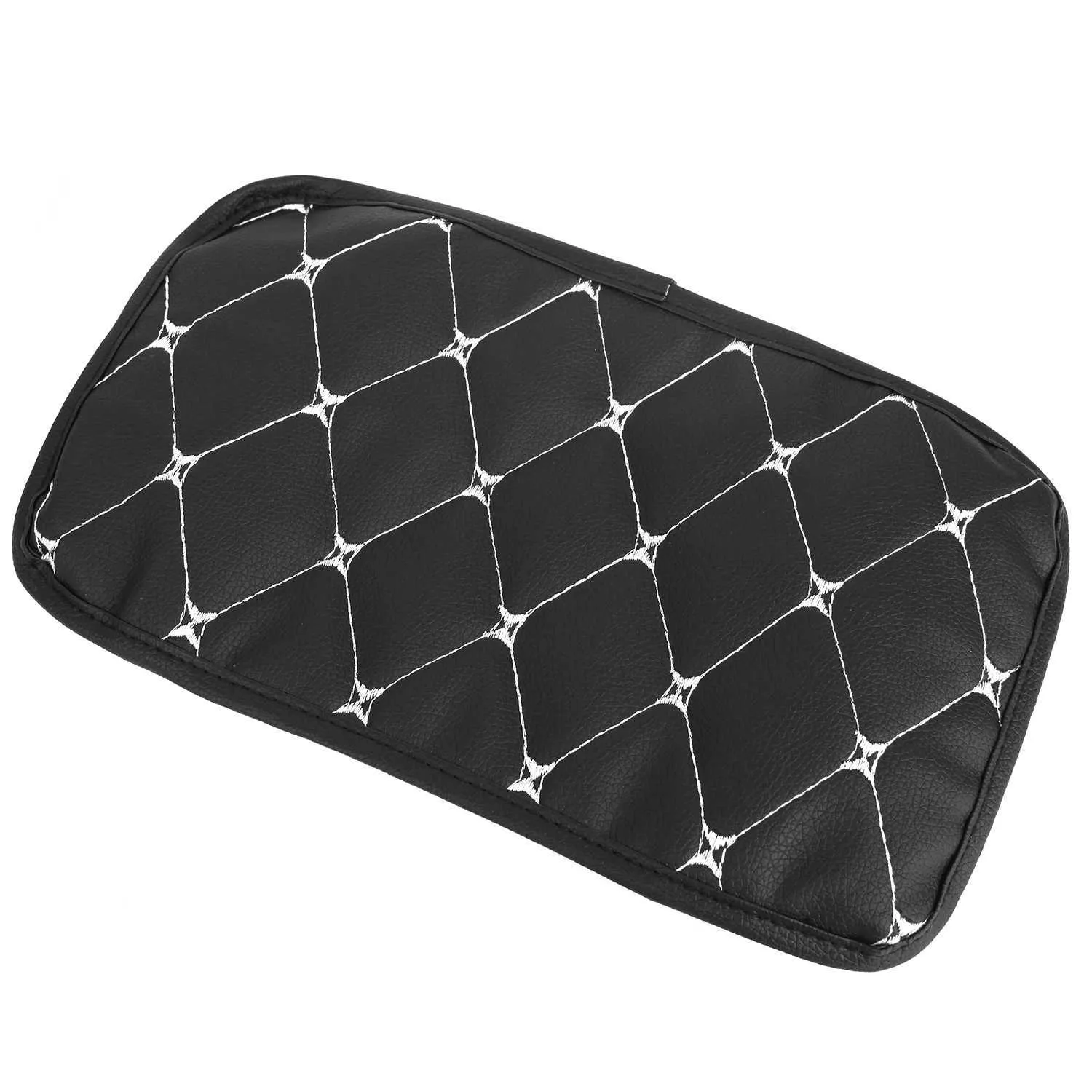 Copertura per Console Centrale Auto Pelle Pu,Nero Bracciolo Box Mat