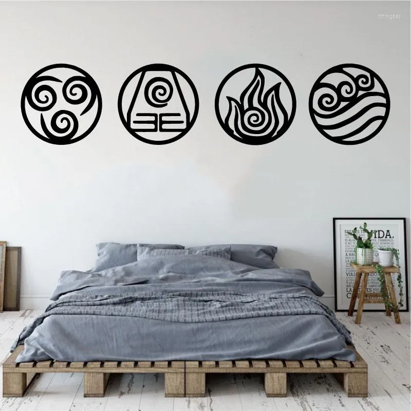 Four Elements Fire Water Vapor Abstract Wall Stickers Home Decor For Living  Room, Kids Boyfriend Gift, Movie Anime Symbol From Tttingber, $13.88