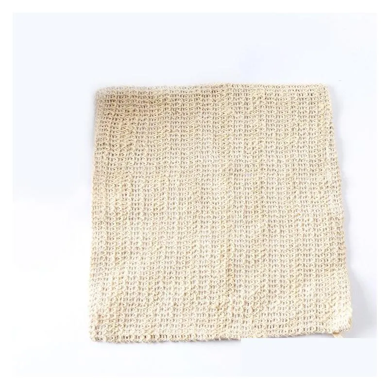 Badebürsten, Schwämme, Wäscher, 100 % Natur-Sisal, Reinigungstuch für Körper, Peeling, Leinen-Waschlappen, 25 x 25 cm, Duschwaschlappen Fa Dhgbq