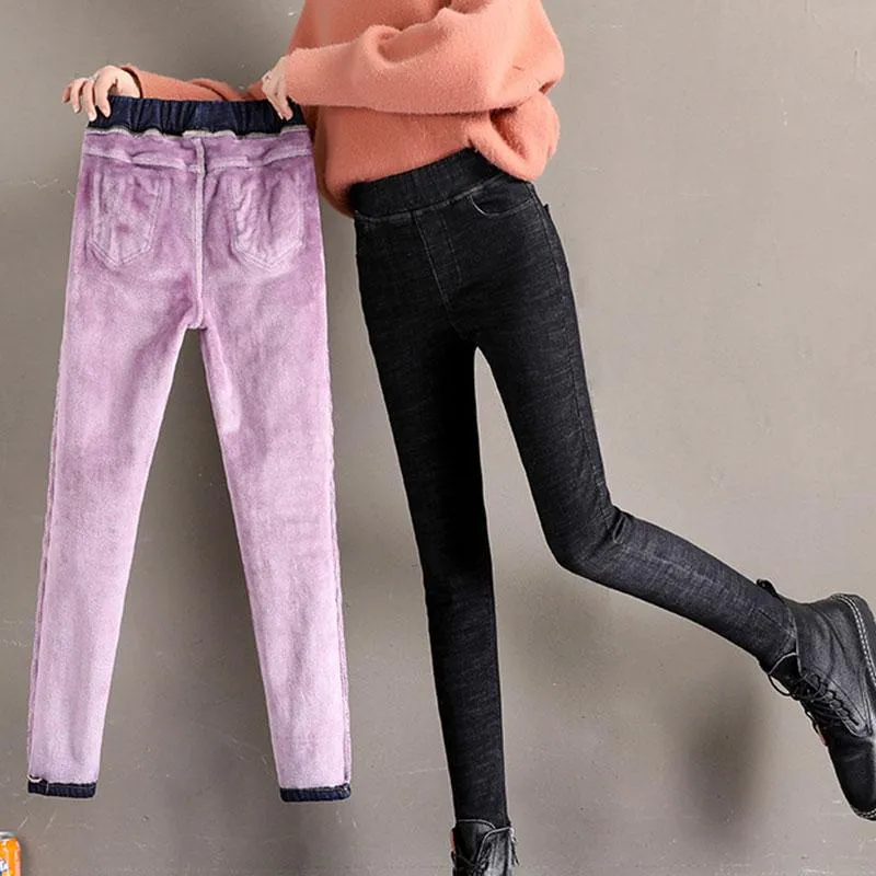 Jeans Hot Selling Double Fleece Thermal Jeggings Warm Pants Jean Winter  Warm Pants For Women Girl B5 From Pzeou, $22.26