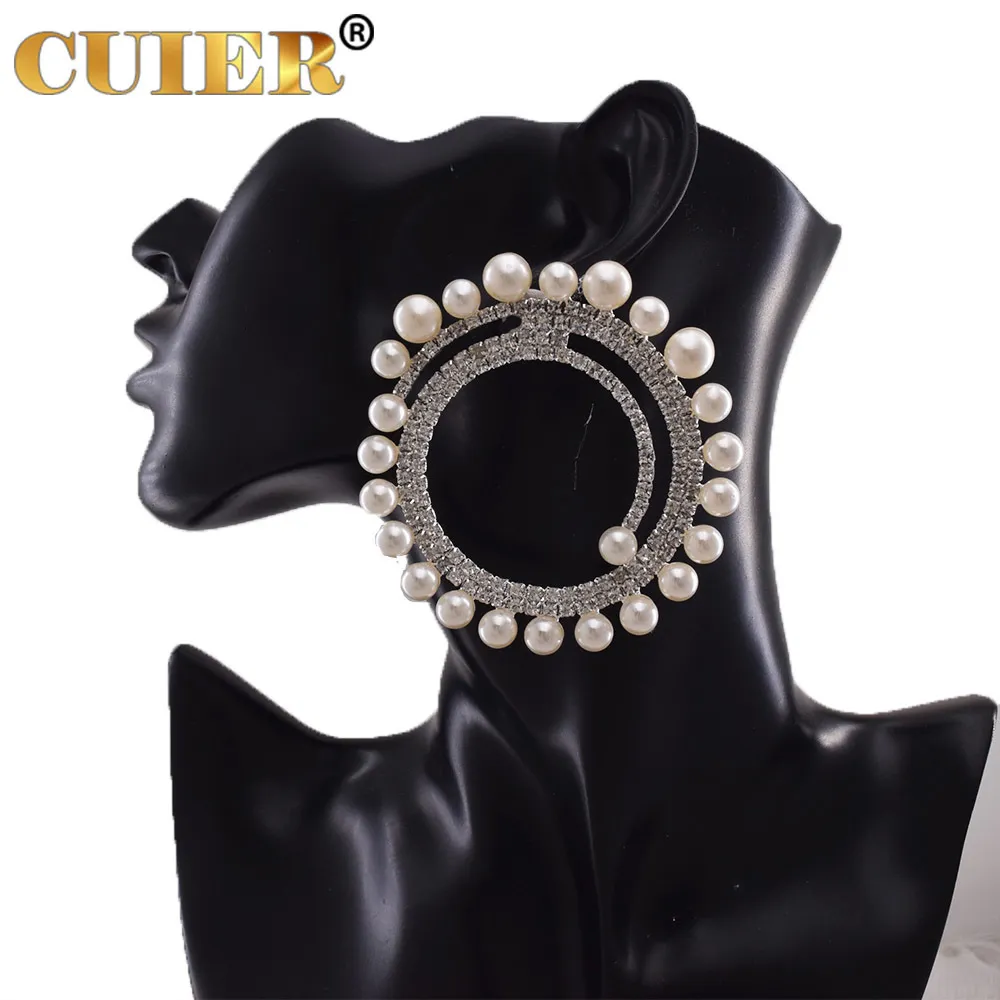 Bengelen Kroonluchter CuiEr 7 cm Oorknopjes voor Vrouwen Prachtige Crème Parel Sieraden voor Mode Meisjes Grote maten Accessoires voor Bruiloft 230607