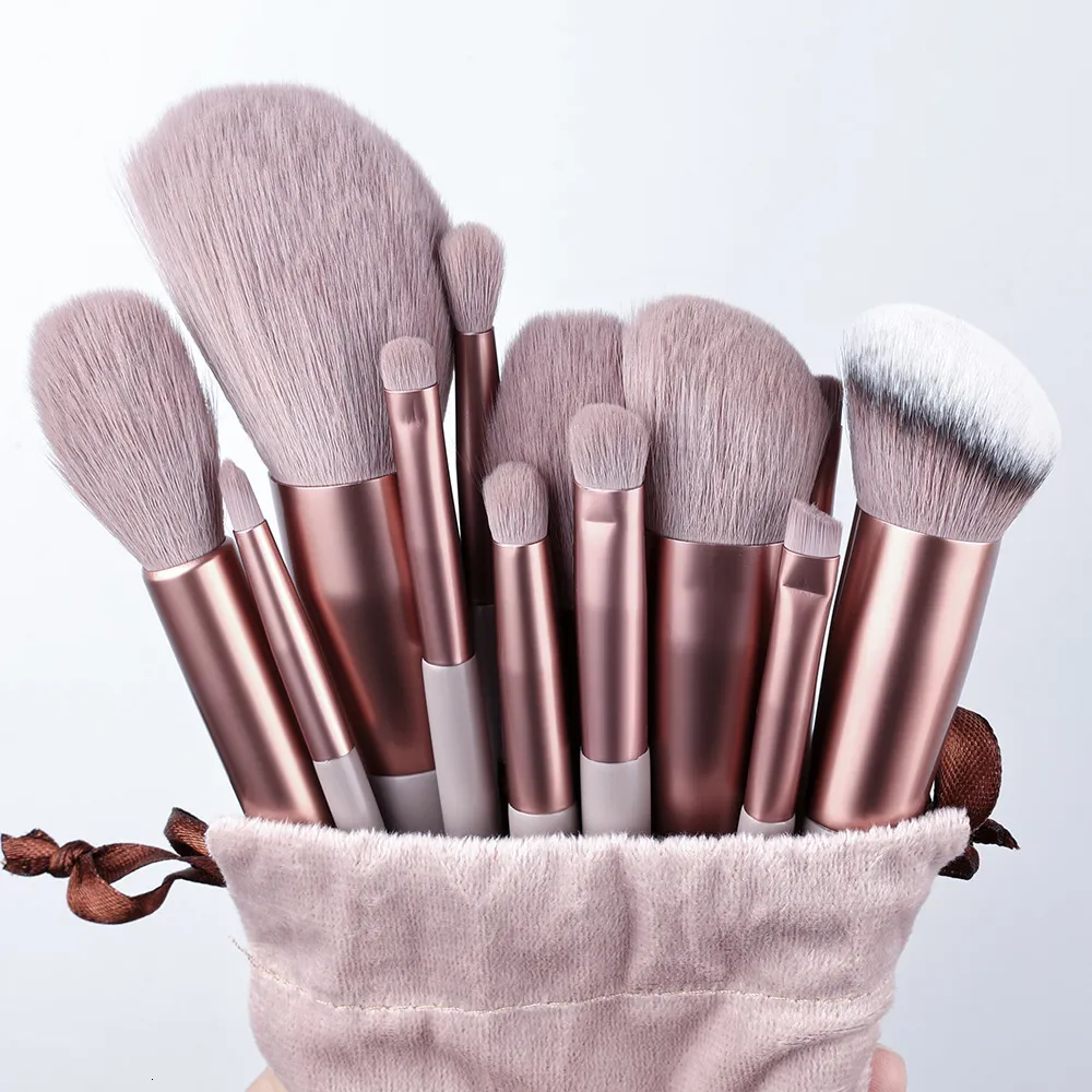 Ferramentas de Maquiagem Conjunto de Pincéis de Maquiagem 13PÇS Sombra de Olho Base Feminina Pincel Cosmético Sombra Blush em Pó Mistura Beleza Ferramenta de Maquiagem Suave 230607